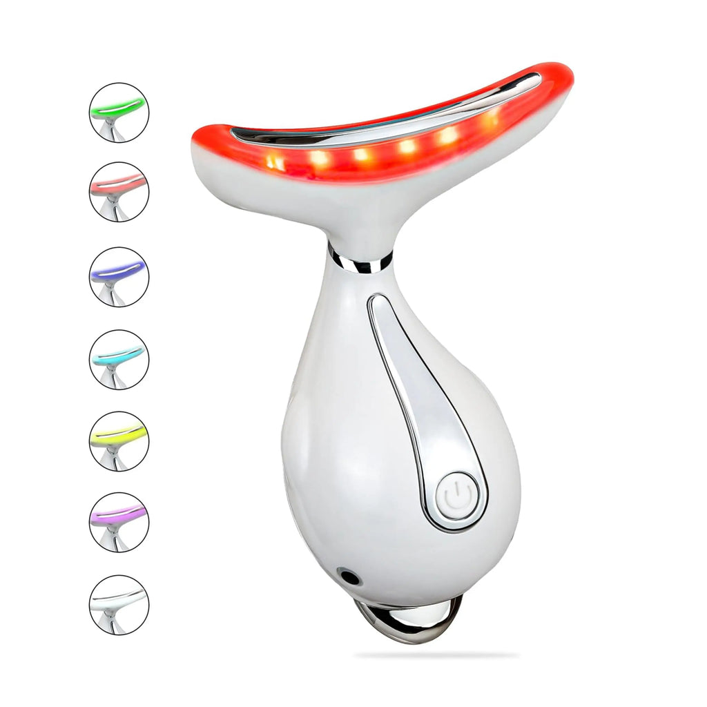 Red LED Light Device, Electric Facial Massage Skin Care Tool for Women, Massager for Face & Neck