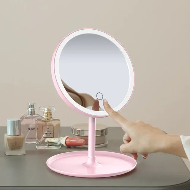 Led Light Makeup Mirrors Desktop Vanity Smart Make Up Mirror