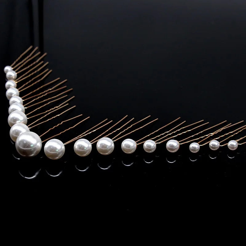 18pcs/Pack Simulated Pearls Wedding Bridal Hair Pins U Shaped Hair Clip Hair Accessories for Women Styling Tools Accessories