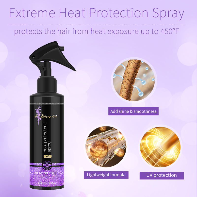 Private Label Professional Curly Hair Care Heat Protect Spray Keratin Treatment for 4C Hair