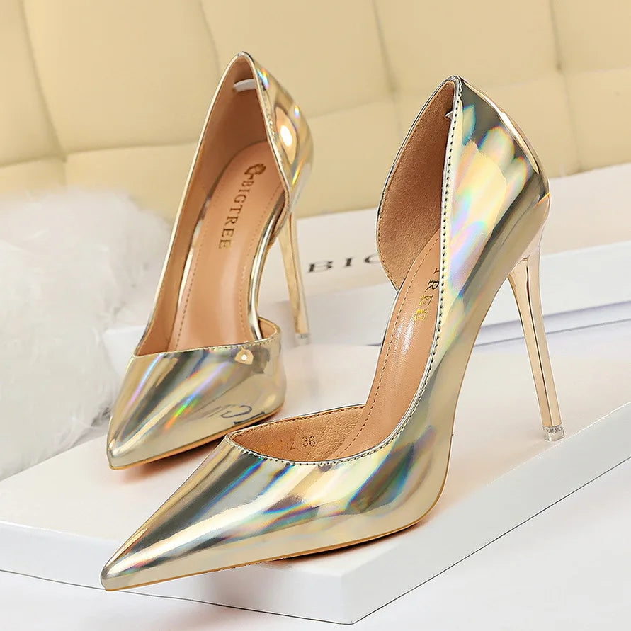Size 34-43 Wholesale Women Sexy Dress High Heels Closed Pointed Toe Pumps High Heel Court Shoes Heels for Women