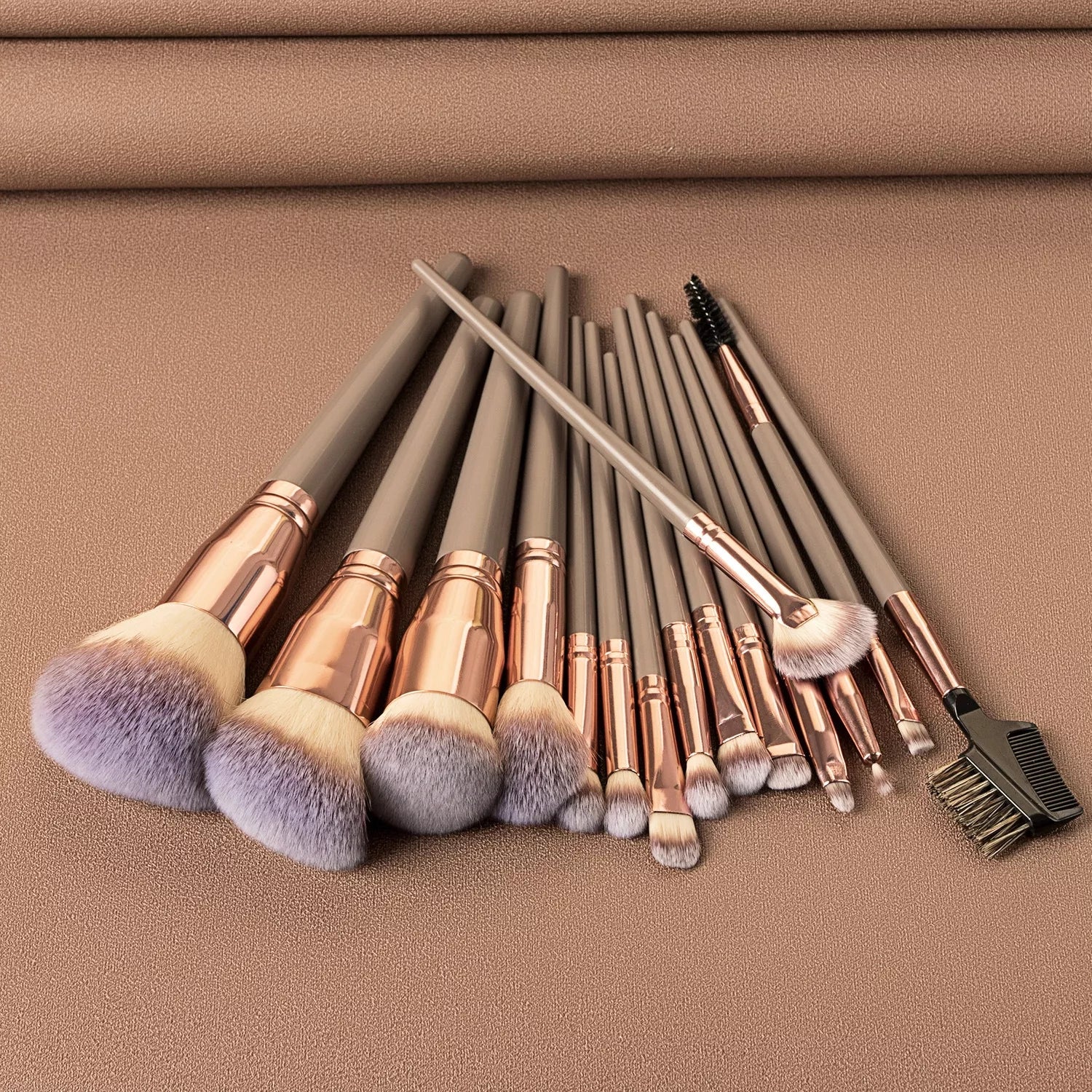 HMU Best Selling Makeup Cosmetic Brushes Champagne Gold 15pcs Brushes Makeup Kits Private Label Brushes Makeup - My Store