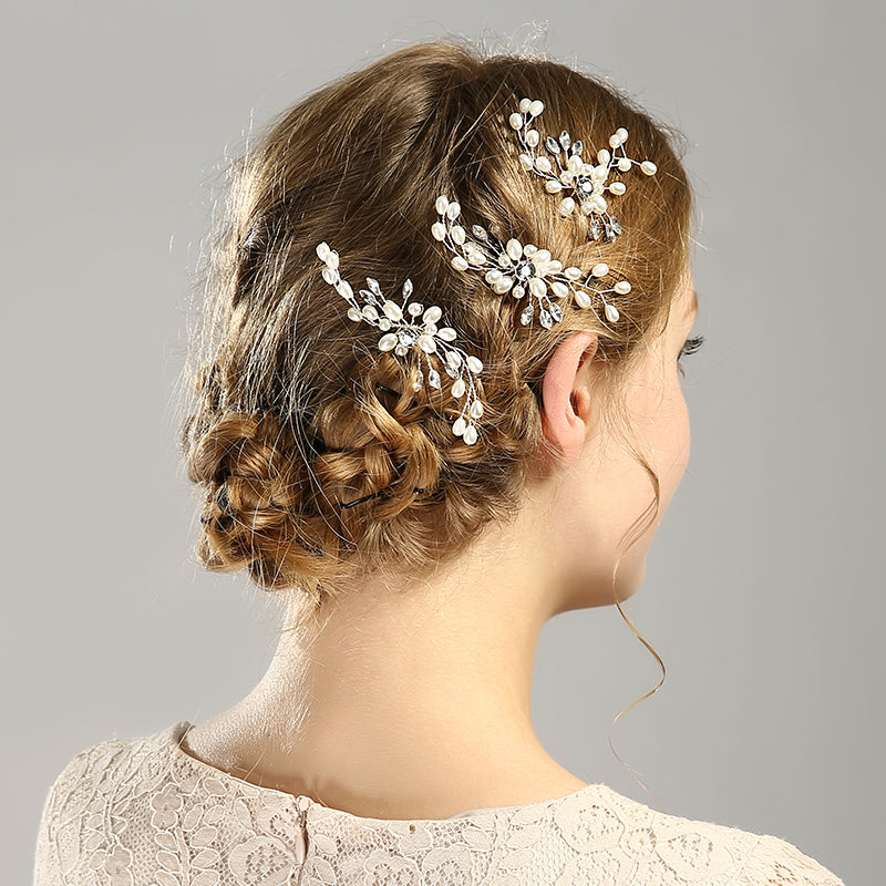 Wedding Pearl Hair Pins Hair Accessories Women Bridal Headpiece Handmade Hair Decorations