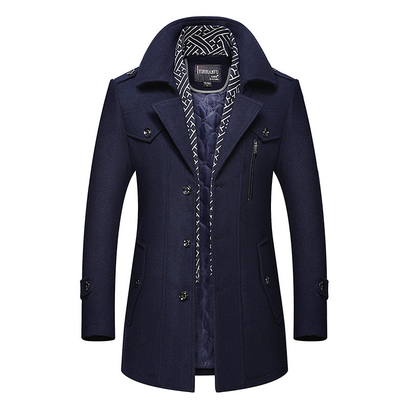 Walson Whole Men's Dust Coat Mens Overcoat Winter Men's Trench Coat Long Trench Coats