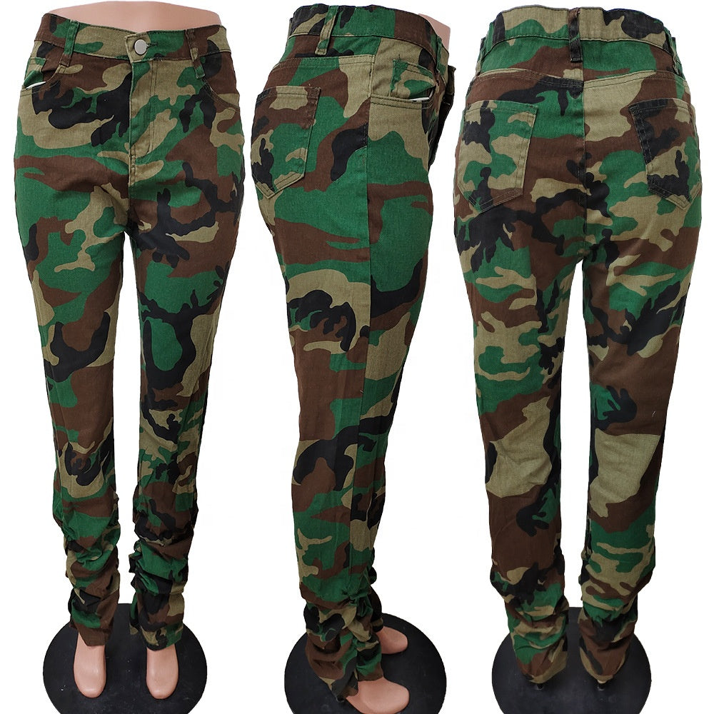 Fashion Streetwear Ladies Jeans Trousers Stacked Jeans Pant Denim Women Jeans