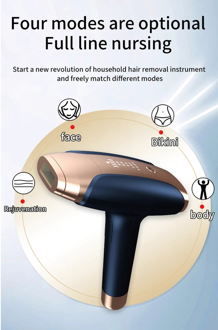 Portable Painless IPL Laser Hair Removal Device Permanent Home Use Beauty & Personal Care for Body and Foot Made of Plastic