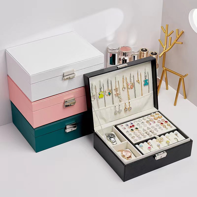 Large Capacity Multi-Layer Jewelry Storage Box Earrings Earrings Necklace Ring Jewelry Display Jewelry Organizer
