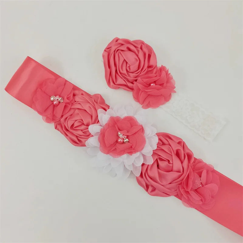 Fashion Luxury Beaded Pearls Handmade Flower Applique Wedding Sashes Bridal Belts for Wedding Dresses - My Store