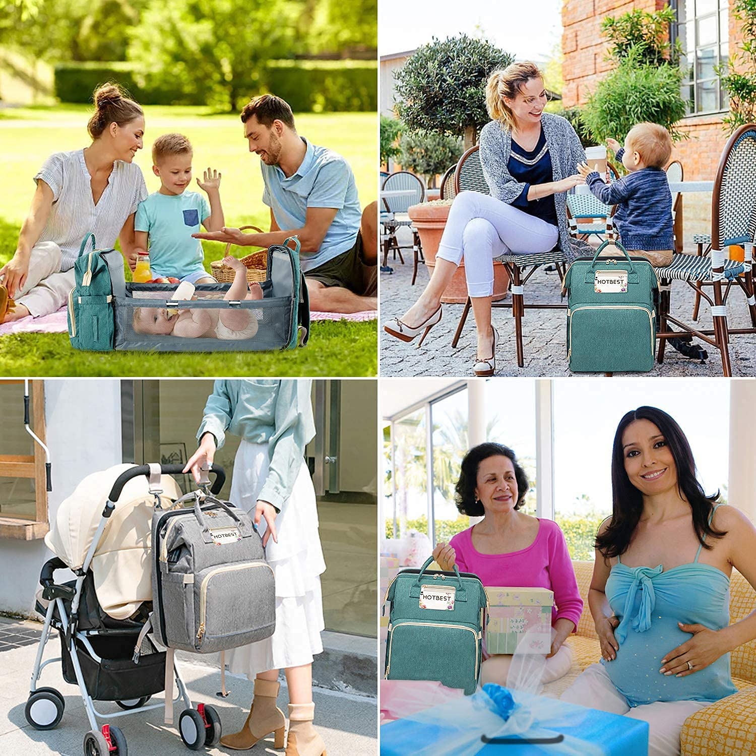 Personalized Customized Quilted Baby Diaper Bags Nursing Mother New Baby Diaper Bag Maternity Multifunction Mom Baby Backpack