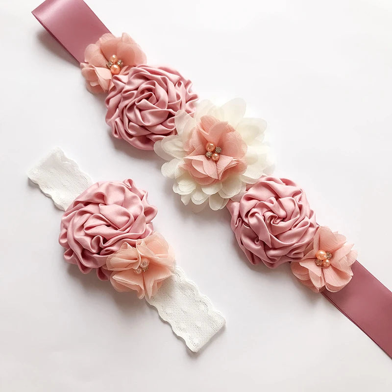 Fashion Luxury Beaded Pearls Handmade Flower Applique Wedding Sashes Bridal Belts for Wedding Dresses - My Store