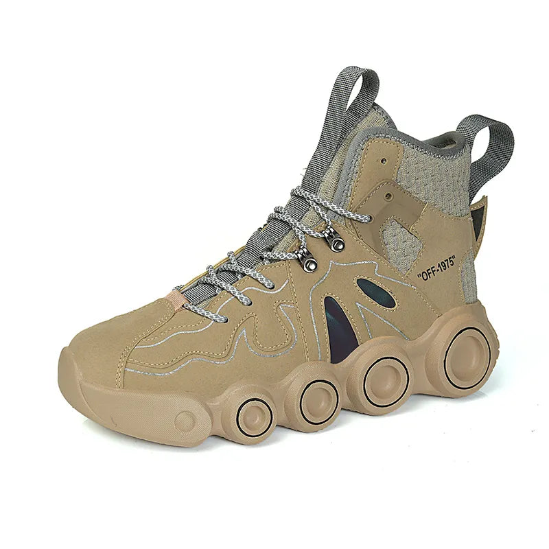 Roller Skating Shape Sports Shoes Men Personality Running Shoes Thick Soled Casual Sneakers Increased Men Sneaker Walking Shoe