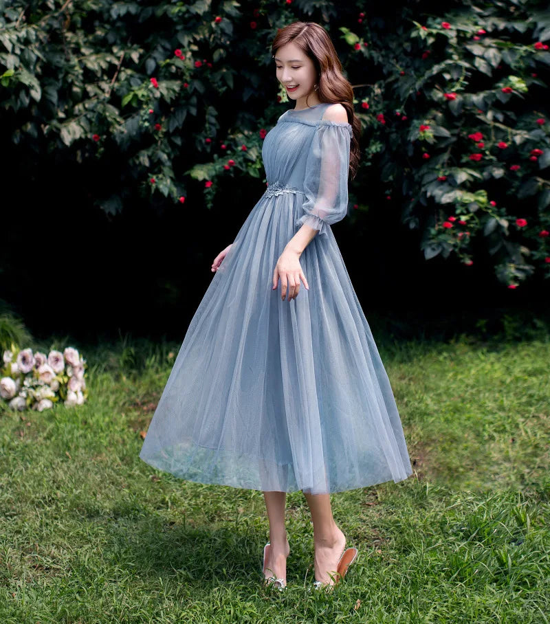 2022 Fashion Wedding Elegant Ruffles Lace Dress Formal Evening Party Dress Spaghetti Strap Long Bridesmaid Dresses - My Store