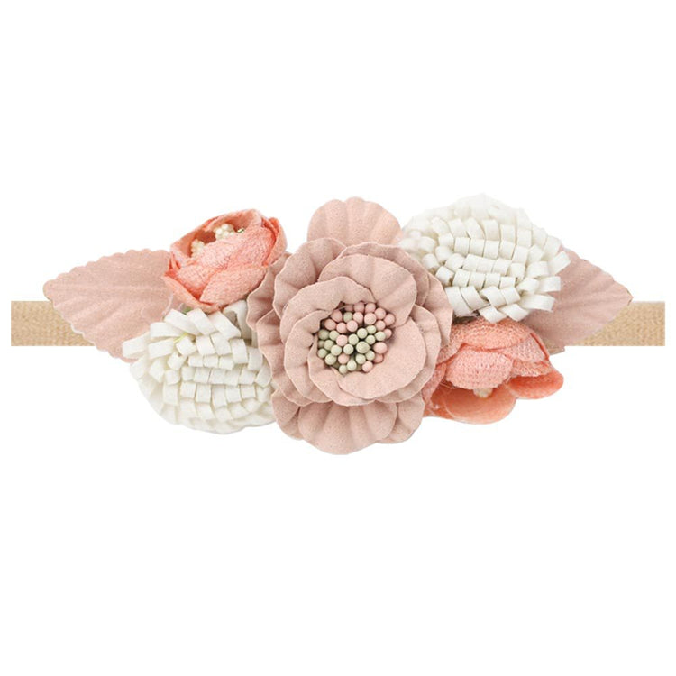 Skincare Flower Baby Headband Girls Bow Kids Hair Accessories Nylon Headband Baby Accessories