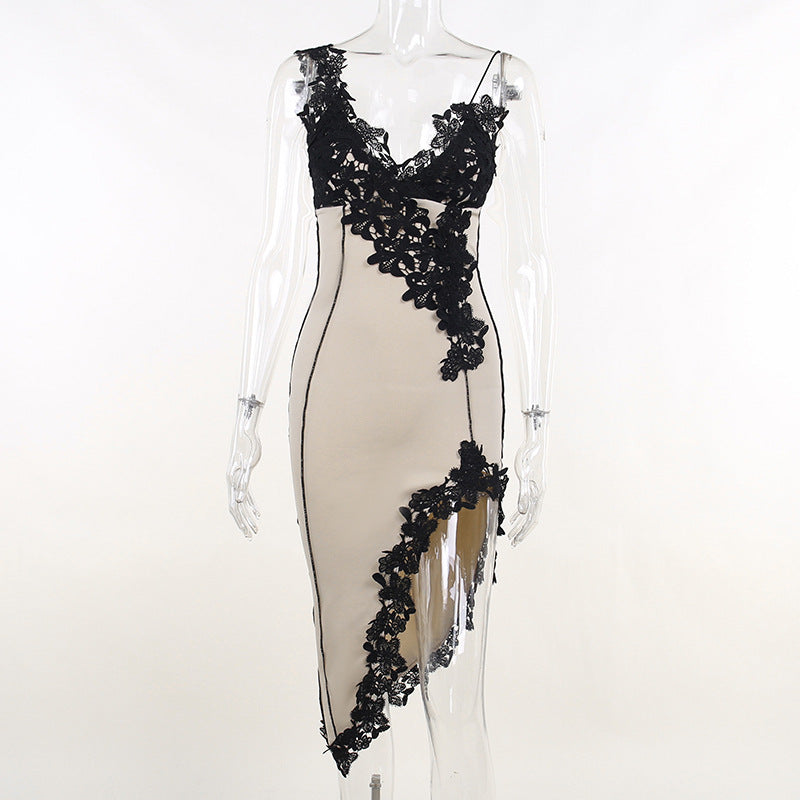 KFL22618 Women Clothing Birthday Evening Dresses Bodycon Lace Dress Women Summer Dresses