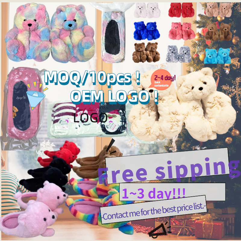 Furry Dun Men Slippers Bing-S Shoes Christmas Plush Slipper Animals Dwen-S Custom Bedroom Animal  Kids Winter Slippers 2022