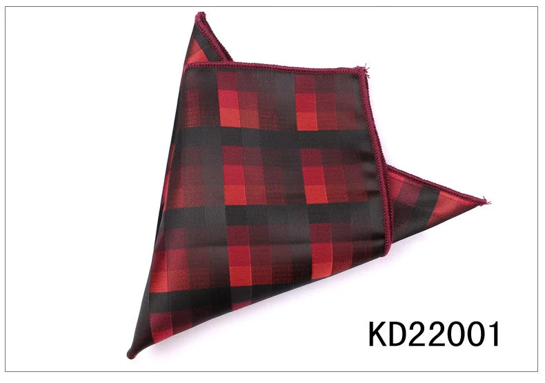 Italian Silk Tie Checked Plaid Pleated Neck Ties for Men Business 7CM Polyester Ties Business
