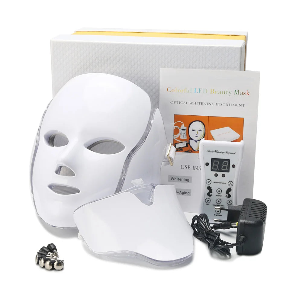 LED Facial Mask Photon Therapy Anti-Acne Wrinkle Removal Skin Rejuvenation Face Skin Care Tools