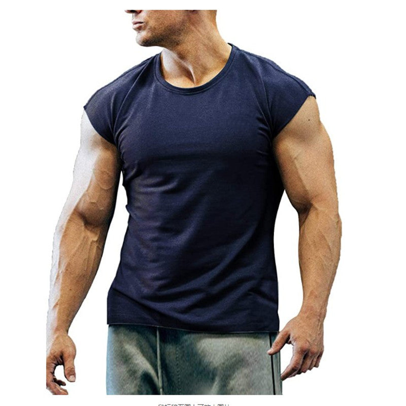 2021 Plus Size  Sports Sleeveless Mens T-Shirt China Custom Logo Crew Neck Men's T-Shirts Men's T-Shirts Summer