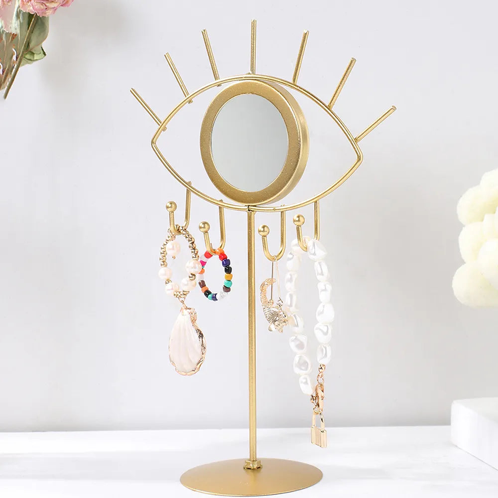 Gold Eye Table Mirror  Makeup Mirrors Boho Home Decor Living Room Decoration Bedroom Cosmetic Dressing Tabletop Mirror Evil Eye
