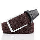 35mm Stretch Belt Braided Elastic Woven Belt Mens Belts for Jeans