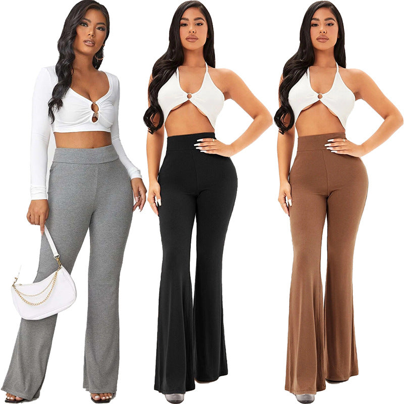 Women's Clothing Bell Bottom Yoga Wide Leg Palazzo Pants Women's Trousers Skinny Yoga Pant