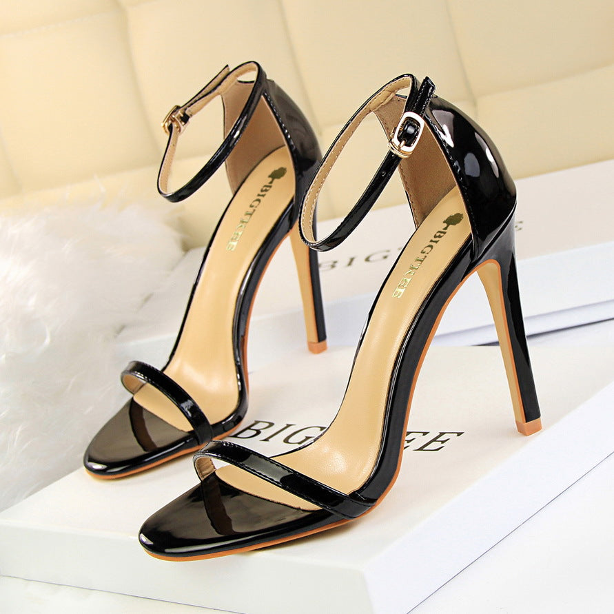 New  Sandals Fashion Shoes Sexy  Summer Serpentine Lace Up Heels Women S High Heel Designers Women S High Heels