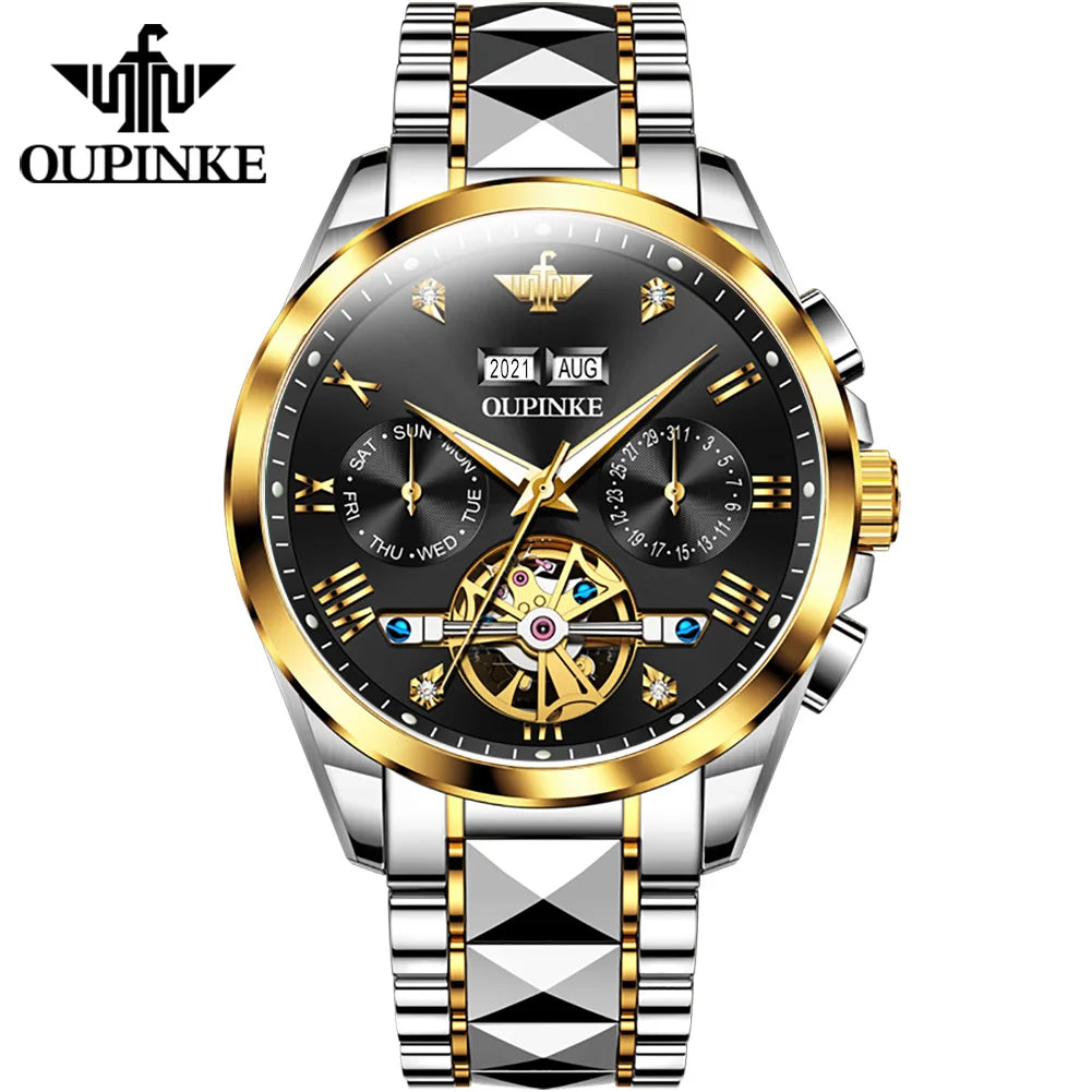 Oupinke 3186 Luxury Brand Watches Men Automatic Mechanical Watch Waterproof Wrist Watches for Man