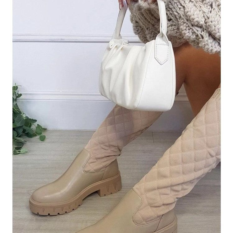 TG040 Winter Fall 2022 Fashion Leather Ankle Boots Women Shoes Boot Flat Round Boots Women Shoes