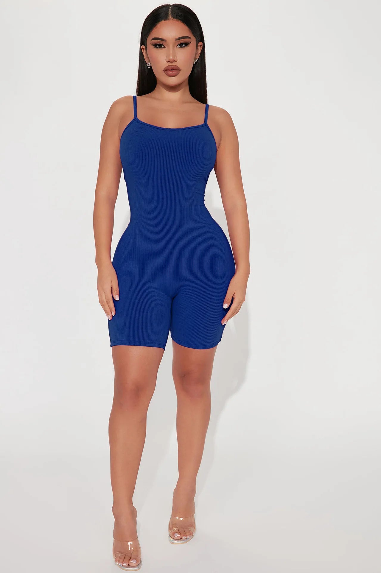 Women's Clothing Sexy Sling Custom Gym Workout One Piece Jumpsuit Women Sleeveless Bodycon Jumpsuits Playsuits - My Store