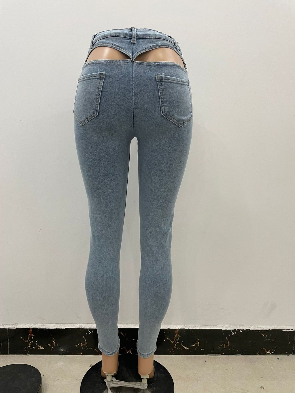 Hot Sell Women Denim High Waist Skinny Jeans Lady Solid Color Butt Lifting Jeans Pant Pantalon Jean Femme