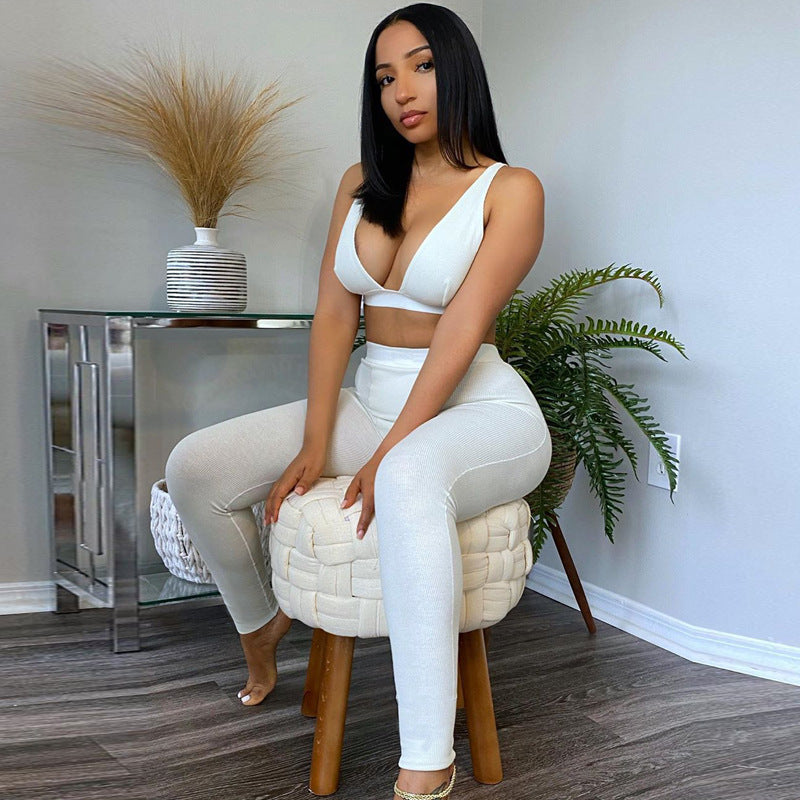 YP Wholesale Cheap Women Workout Sets Spring Two Piece Outfits Tank Crop Top Sports Gym Yoga Set Activewear Seamless Yoga Set