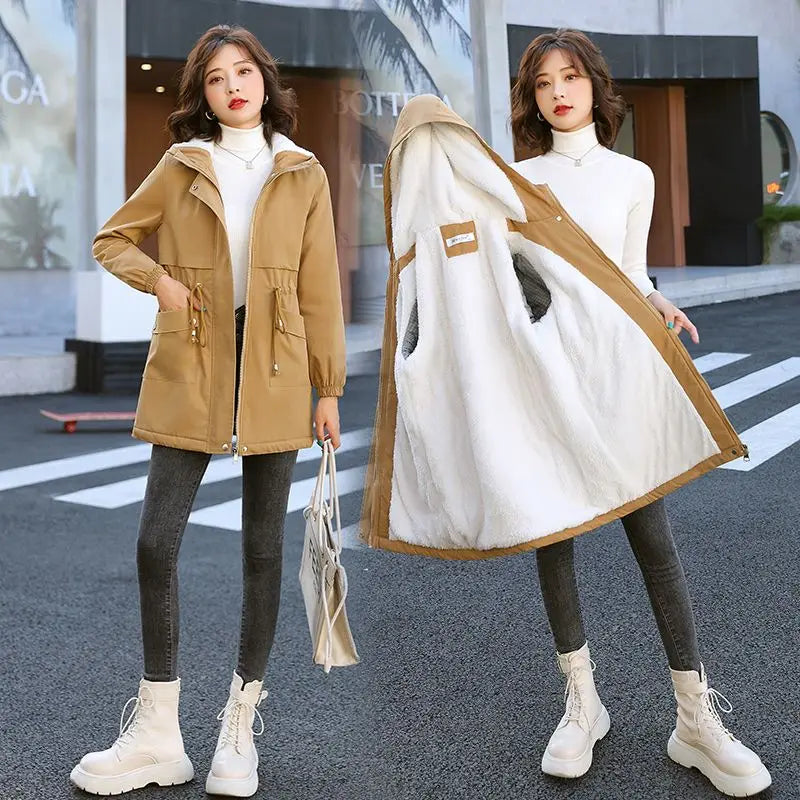 Women's Coats 2025 High Quality Midi Length Loose Women's Clothing Winter Coat Elegant Thick Fashion Fur Coat Women