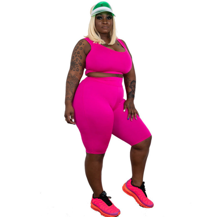 2021 New Arrival Fitness Activewear Workout Jogger 2 Piece Pants Set Plus Size Women Clothing Two Piece Set