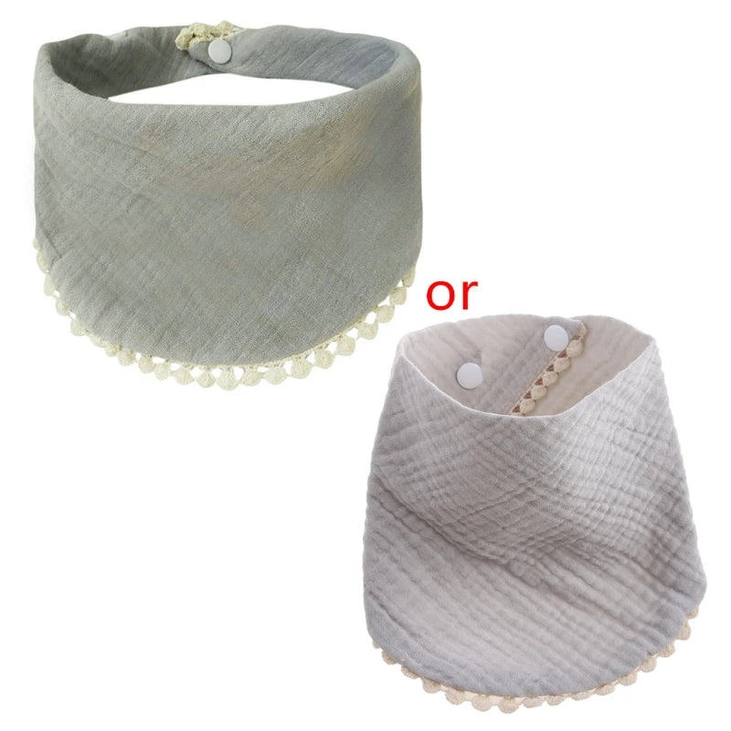Baby Infants Feeding Bibs Soft Pure Cotton Bandana Saliva Towel Toddler Triangle Drool Scarf Newborn Burp Cloth