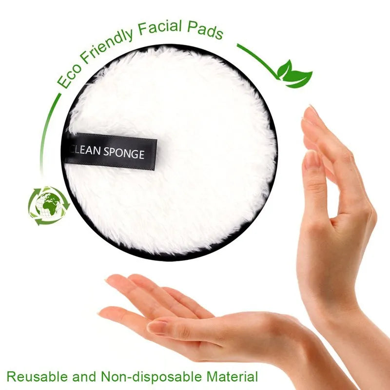 HMU Three Material and Size Microfiber Washable Makeup Remover Cleansing Pads Private Label Cotton Reusable Makeup Removing Pads - My Store