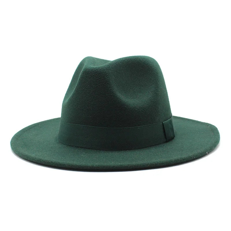 Ribbon Fedora Hat New Felt Hat Jazz Hat Fashion European and American Hats Men and Women General Hats шапка женская