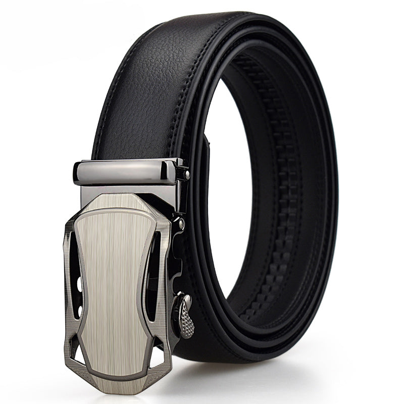 Customize Genuine Leather Automatic Buckle Ratchet Belts Men's Belt
