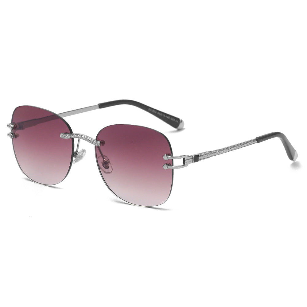 HBK 2022 Fashion Rimless Glasses Frames Luxury Frameless Sun Glasses Sunglass Woman 2021 Rimless Sunglasses Mens