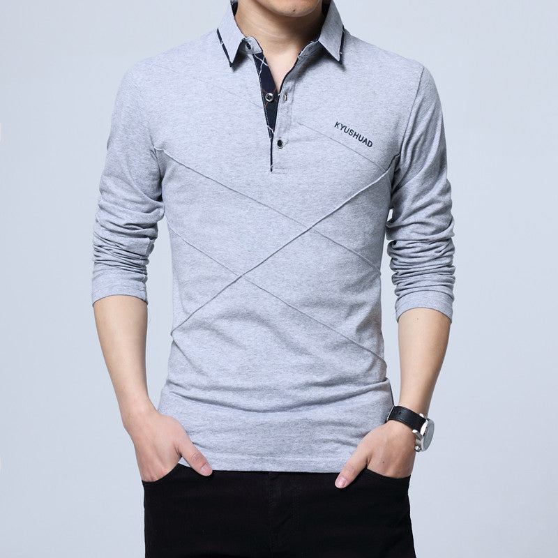 1pcs MOQ Mens Long Sleeve T Shirts New Design Mens Polo Shirts Plain T Shirt Men Clothing