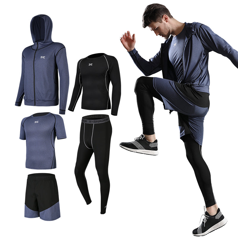 Men's Lightweight Training Fitness Sports Suit Customizable Summer Sweater Trousers Two-Piece Set Wholesale Track Suits for Mens - My Store