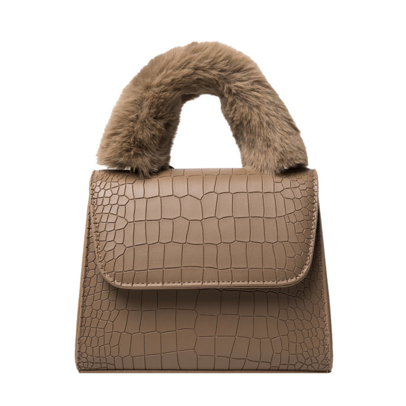 Winter Fluffy Handbag Designers Handbags Famous Brands Fur Purses and  Handbags for Women Purses