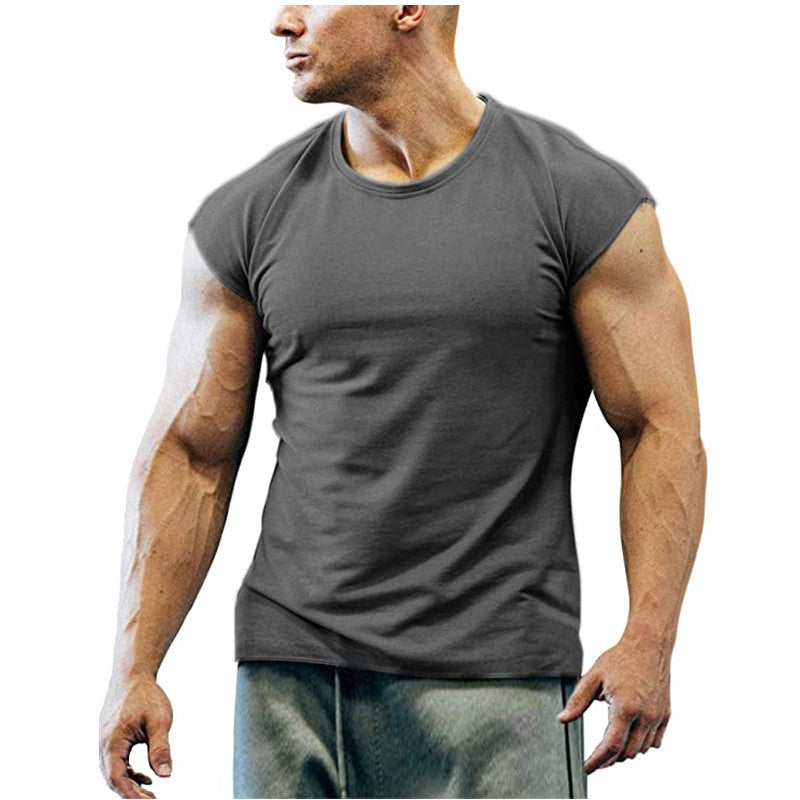 2021 Plus Size  Sports Sleeveless Mens T-Shirt China Custom Logo Crew Neck Men's T-Shirts Men's T-Shirts Summer