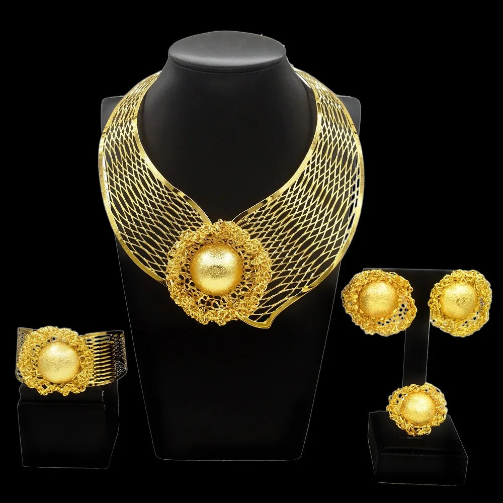 Africa Jewelry Top Gold Jewelry Design With a Ball Arabic Gold Jewelry Set