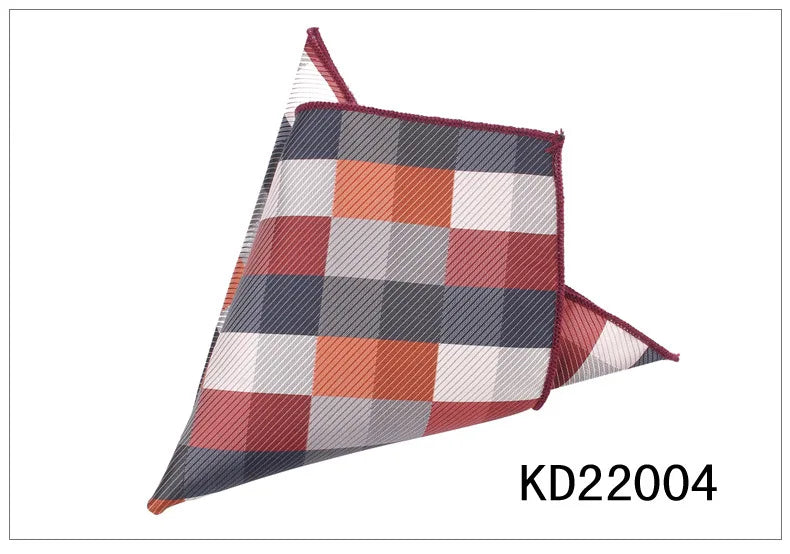 Italian Silk Tie Checked Plaid Pleated Neck Ties for Men Business 7CM Polyester Ties Business