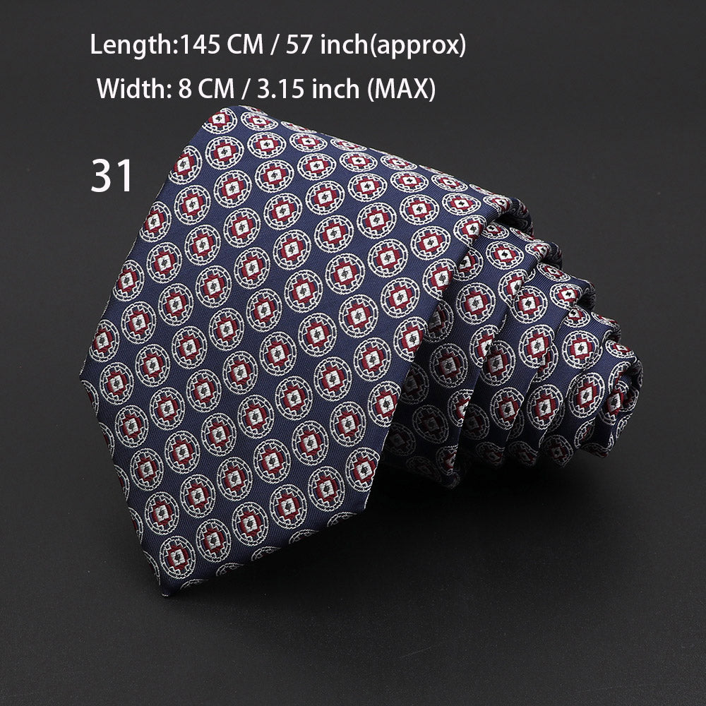 Fashion Neckties Classic Men's Stripe Necktie Royal Blue Wedding Ties Jacquard Woven Silk Men Solid Tie Polka Dots Neck Ties