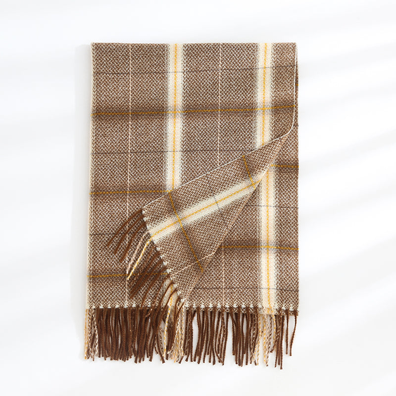 Wholesale Luxury Thick  Shawl Knitted Pashmina Blanket Winter Scarves Ladies Cashmere Scarfs Women