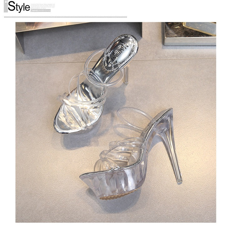 Summer Stripper Pole Women Sandals Shoes Stiletto Heels Luxury Women High Heel Shoes Pole Dance Shoes Heel Sandals Women