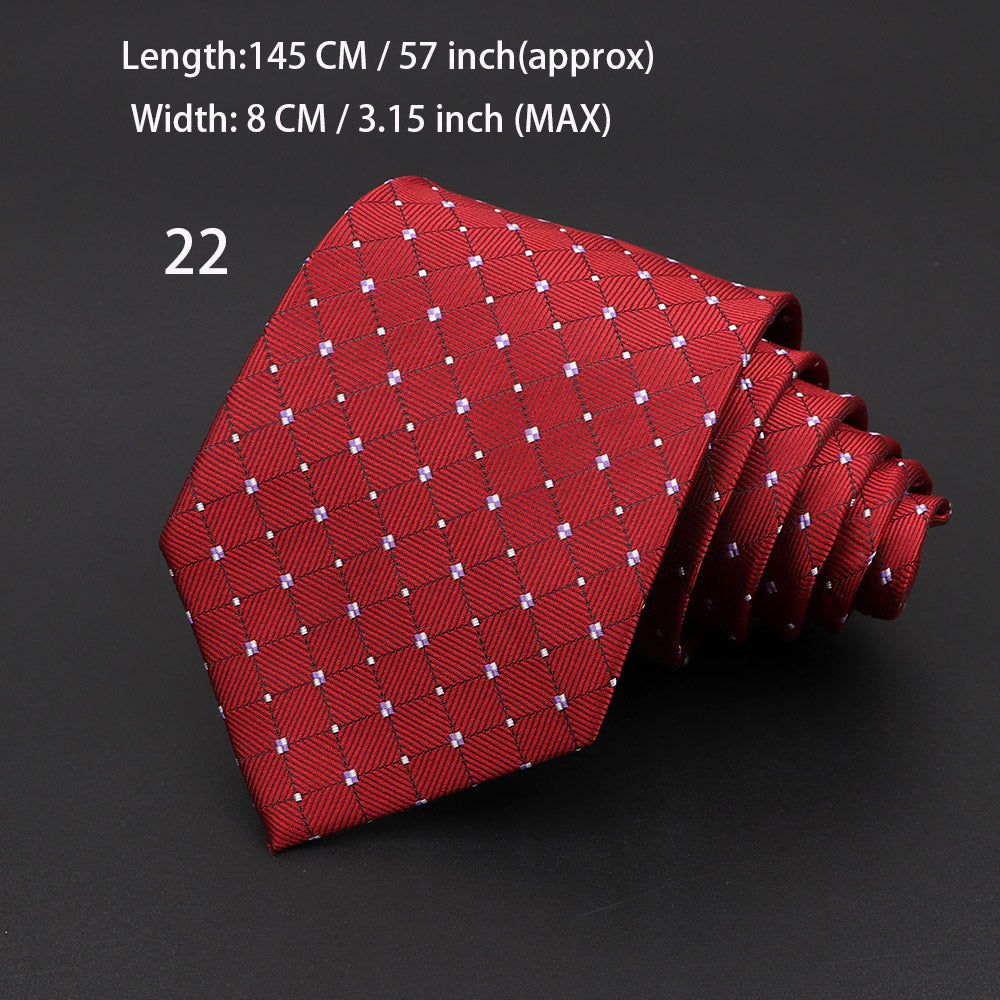 Fashion Neckties Classic Men's Stripe Necktie Royal Blue Wedding Ties Jacquard Woven Silk Men Solid Tie Polka Dots Neck Ties