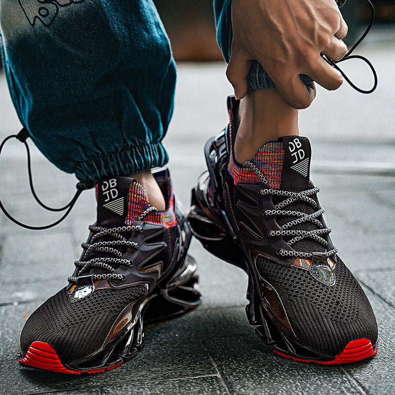 Running Shoes for Men Summer Fashion Blade Sneakers Cushioning Soles Mens Athletic Shoes Outdoor Reflective Leisure Sneaker