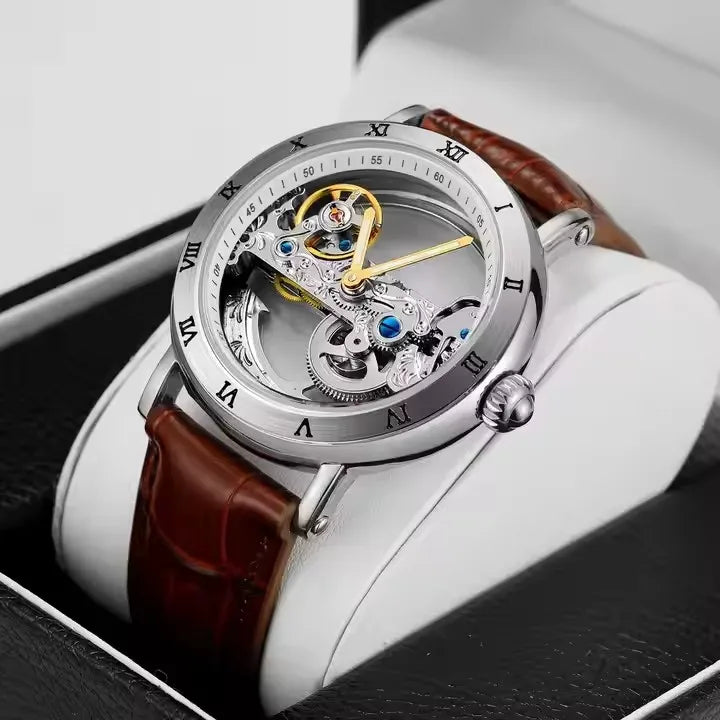 Forsining Watches Minimalism Waterproof Steampunk Man Wrist Watch Automatic Skeleton Mens Watches Wrist Clock Drop Shipping